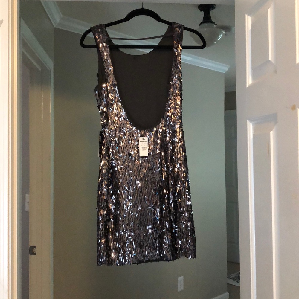 NWT New Years Sparkly Cocktail Dress- Open Back
